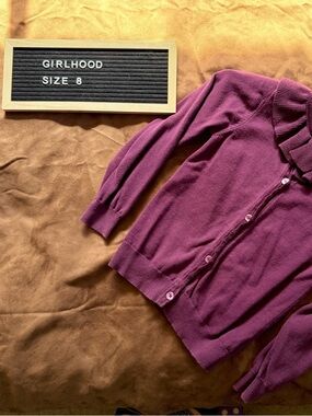 Girlhood Purple Cardigan Sweater